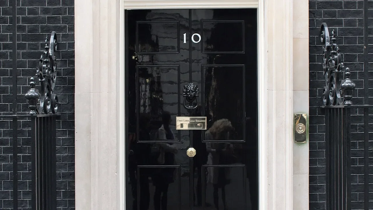 The front door of 10 Downing Street
